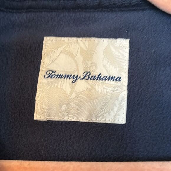 Tommy bahama EUC blue heathered snap button fleece lined jacket Size medium - Picture 3 of 6